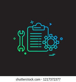 Mechanical Checklist icon design vector