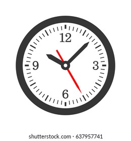 Mechanical Circle Clock Dial Set. Vector