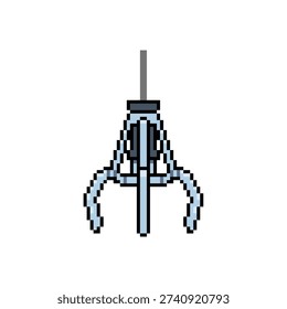 mechanical claw grabber pixel art