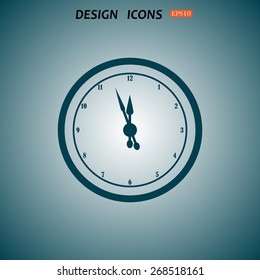 mechanical clock. icon. vector design