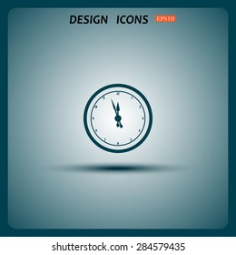 mechanical clock. icon. vector design