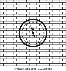 mechanical clock. icon. vector design