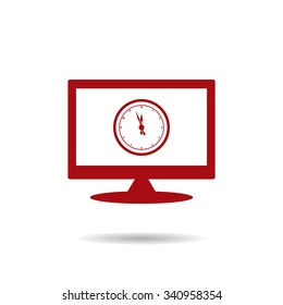 mechanical clock. icon. vector design