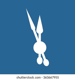 mechanical clock icon, vector illustration. Modern design. Flat design style