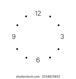 Plantilla mecánica del reloj. Reloj y reloj. Círculo y cronógrafo redondeado. UI y elemento UX para el Sitio web. Plantilla y maquetación. Ilustración vectorial plana aislada sobre fondo blanco