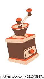 Mechanical coffee grinder icon. Vector illustration