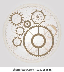 Mechanical cogs steampunk isolated, gears