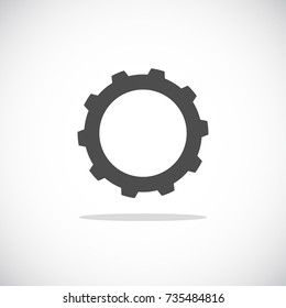 Mechanical cogwheel illustration. Simple gear vector illustration