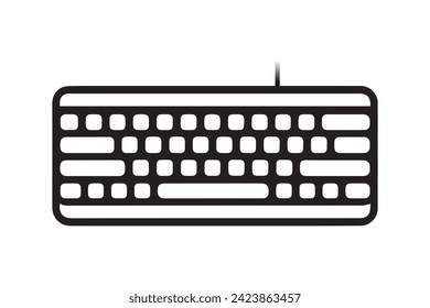Mechanical computer keyboard icon Trendy Technology, Ergonomic, Vector Illustration Background


