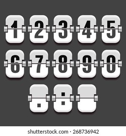 Mechanical Dial with a set of numbers in a vector