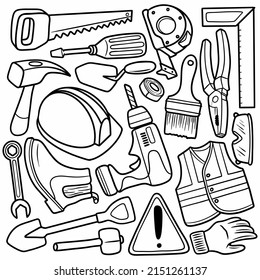 mechanical doodle Vector Illustration line art