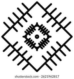 Mechanical and Electronics Integration vector Icon Design