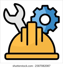 Mechanical Engineer Icon Element For Design