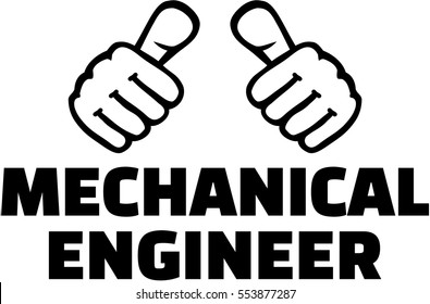 Mechanical engineer thumbs. T-Shirt design.