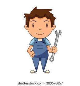 Mechanical engineer, vector illustration