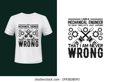 Mechanical engineer vector t shirt design here