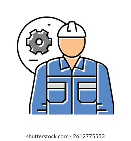 mechanical engineer worker color icon vector. mechanical engineer worker sign. isolated symbol illustration