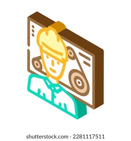 mechanical engineer worker isometric icon vector. mechanical engineer worker sign. isolated symbol illustration