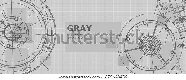Mechanical engineering drawing. Abstract\
drawing. Engineering technological\
wallpaper
