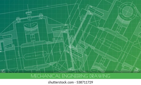 Mechanical Engineering Drawing Engineering Drawing Background Stock ...