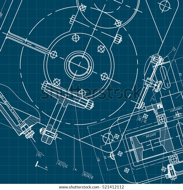 Чертеж вектор. Векторное черчение. Чертеж на синем фоне. Цифровые чертежи.