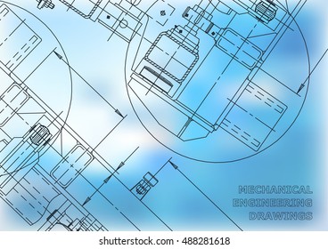 Mechanical Engineering drawing. Blueprints