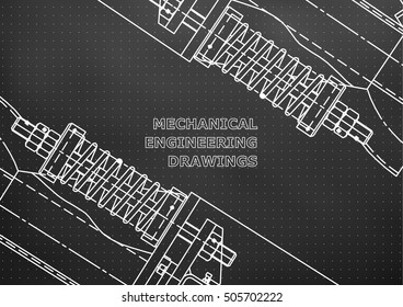 Mechanical engineering drawings. Background for inscription. Corporate Identity. Cover. Black. Points