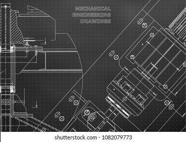 Blueprints Mechanical Construction Technical Design Cover Stock Vector ...