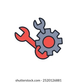 Mechanical engineering icon. vector.Editable stroke.linear style sign for use web design,logo.Symbol illustration.