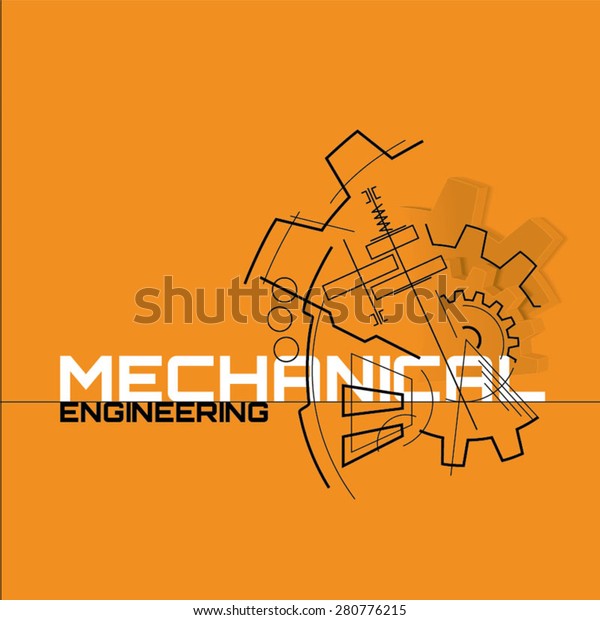 Mechanical Engineering Scheme Gear Stock Vector (Royalty Free ...