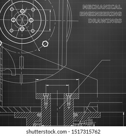 Mechanical engineering. Technical illustration. Backgrounds of engineering subjects