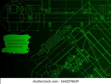 Mechanical engineering. Technical illustration. Backgrounds of engineering subjects
