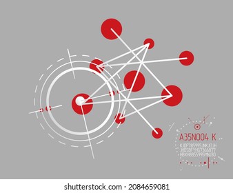 Mechanical engineering technology vector abstract background, cybernetic abstraction with innovative industrial schemes.