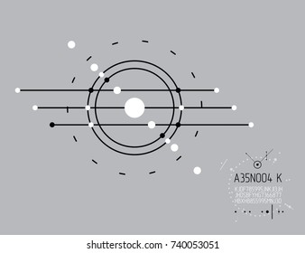 Mechanical engineering technology vector abstract background, cybernetic abstraction with innovative industrial schemes. Art graphic illustration.