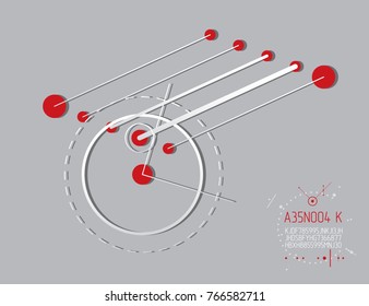 Mechanical engineering technology vector abstract background, cybernetic abstraction with innovative industrial schemes. Art graphic illustration.