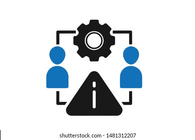 Mechanical error icon vector on white background 