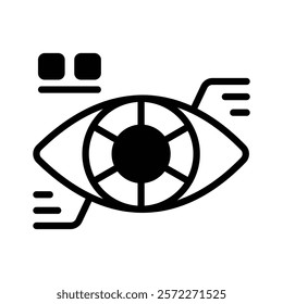Mechanical eye vector, artificial intelligence icon design