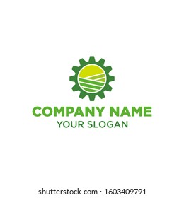 Mechanical Farming Logo Design Template