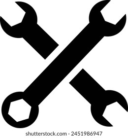 Mechanical gear icon with the middle for repair on white background. Vector Illustration.