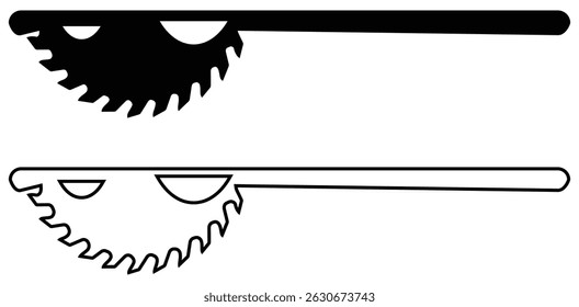 Ilustración vectorial de silueta de palanca de engranaje mecánico.