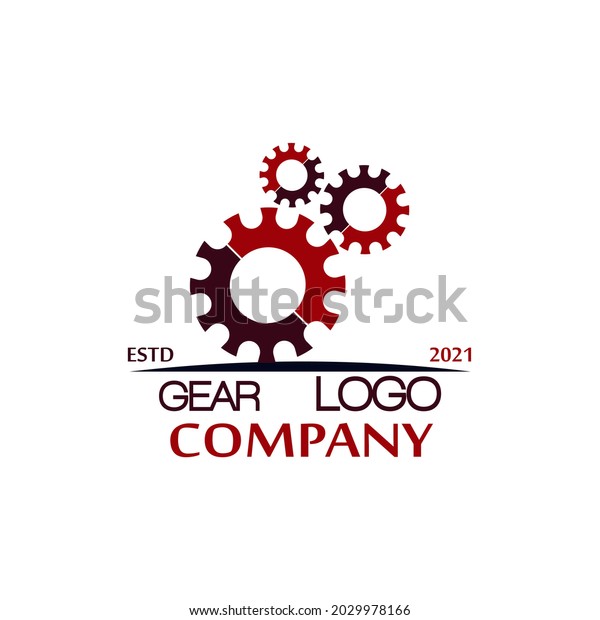 mechanical gear logo design minimalist
template for workshop or transportation company,
vector