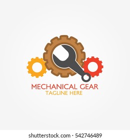 Mechanical Gear Logo Design Template. Vector Illustration