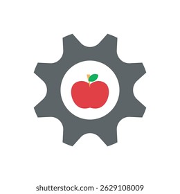 Equipamento mecânico com um cérebro vermelho no interior, representando sistemas inteligentes, IA ou aprendizagem automática. Perfeito para ilustrações temáticas de tecnologia e robótica.