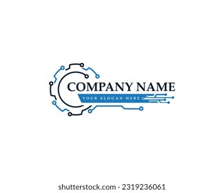 Mechanical gear technology logo design