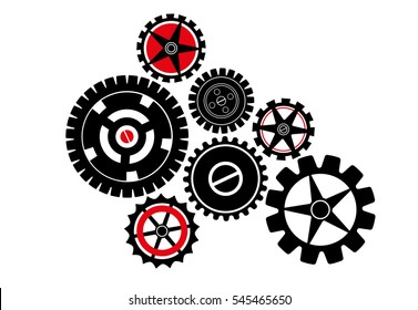 Mechanical gear vector illustration