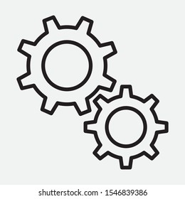 Mechanical Gears Cogwheels Icon, Engineering Cogwheels Clockwork, Gears in Engagement, Industry, Efficiency, Production Sign, Sketch Cogwheel Gear Mechanism, Working Together, Teamwork
