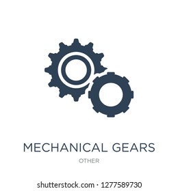 mechanical gears icon vector on white background, mechanical gears trendy filled icons from Other collection, mechanical gears vector illustration