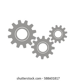 Mechanical gears icons. Vector illustration.