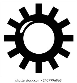 Mechanical gears, machines and mechanisms and transmissions flat design