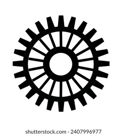 Mechanical gears, machines and mechanisms and transmissions flat design